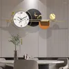 Zegary ścienne wielkie rozmiar sztuki mural salon estetyczny Silent Watch Creative Simple Nordic Reloj de Pared Dekoracja domu