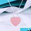 Colares de pingente 19mm coração colar mulheres aço inoxidável moda rosa casal jóias presentes do dia dos namorados namorada atacado dro dhqo4