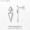 Studörhängen Ear Studs Triangle Geometrical Fine Jewerly For Women Winter Trendy Gift In 925 Sterling Silver