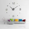 Reloj de pared 3D nueva decoración del hogar gran espejo romano moda diy moderno relojes de cuarzo sala de estar reloj etiqueta de la pared X07052603