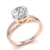 Diamond Rings Jewelry 18k Rose Gold Luxury New Design Solid Gold Fine Jewelry With Real Diamonds Ring For Women Jewelry