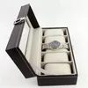 Visa 1/2/3/5/6 rutnät Watch Box Pu Leather Watch Case Holder Organizer Storage Box för kvartsklockor smyckeslådor Visa bästa gåva