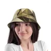 Berets 3D Shattered Gold Prism Bucket Hat For Women Men Students Foldable Bob Fisherman Hats Panama Cap Streetwear