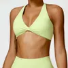 2024 Lu Lu femmes aligner citron Sexy beauté dos gymnastique course Push Up Yoga sport soutiens-gorge respirant enveloppé Yoga sport soutiens-gorge Triangle tasse sous-vêtements femme