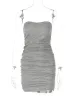 Летнее платье-футляр Мягкое эластичное черное серебряное вечернее платье-футляр сексуальное клубное платье великолепное платье-футляр на шнуровке Яркое ромбовидное платье с микроплиссировкой