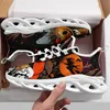 Coolcustomize Custom Kürbis Fledermaus Geisterschädel Mode bequeme Damen MS Sneakers Happy Halloween Festival leichte einzigartige Sneaker Schnür-Laufschuhe