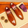 Genuine Cow Men Oxfords Breathable Wedding Banquet Formal Wear Business Leather Shoes Loafers For Man