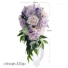 Декоративные цветы 50X25 см, искусственные капли воды для невесты, держащиеся для свадебной церемонии, реквизит для фотосессии, лесной студийный букет