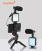 Jumpflash Tripod Tutucu Vloging Kitleri YouTube 2205778770 için uzaktan kumanda mikrofonu ile canlı selfie led dolgu ışık entegrasyonu