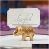 Party Decoration Golden Elephant Label Holder Desktop Decoration Memo Clip Creative Sailing Boat Office Party Card Holders Drop D DHZPZ