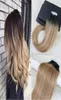 Extensions van echt haar Tape Remy-haar Volledige hoofdbalayage Kleur 2 Fading tot 6 Gemengde honingblonde huidinslag 100 g 40 stuks naadloos4003149