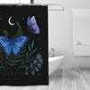 Tende da doccia Tenda a farfalla Morpho blu 72x72 pollici con ganci Arredamento bagno con motivo personalizzato