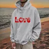 Men's Hoodies Tunic Sweatshirt Zipper Valentine's Day Couple Fun Printed Hoodie Unisex House Slipper Sock