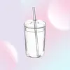 Wine Glasses 450Ml Clear Glass Cup With Lid And Straw Heat Resistant Tumbler For Coffee Milk Cold Drink Water Bottle Drinkware6040249