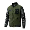 Arrivo Giacca da baseball da uomo Bomber Giubbotti Autunno Inverno Abbigliamento Manica in pelle Cappotti in cotone sottile Taglia M-3XL 240105