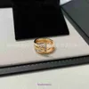 Topp original TifannisSM Womens Ring Online Shop V Gold Plated Inlaid Diamond Wrapped With T Element Interlocking Fashion och Elegant har originallåda