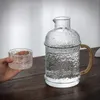 GIANXI Bottiglia d'acqua fredda in vetro Trasparente Vaso d'acqua resistente al calore di grande capacità con manico Teiera Frigorifero Bollitore per l'acqua 240105