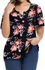 トップ2022ビッグサイズサマーウーマンTシャツ半袖ボタンプリントTシャツ女性ファットMMプラスサイズの女性服大きなサイズのトップス