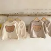 Spring Infant Baby Cartoon Clothing Sets Toddler Boys Girls Long Sleeve Sweatshirt Pants 2pcs Suit Kids Cute Bear Clothes Set 240104