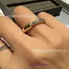 Tifannissm Designer Rings designer jewelry ring T Family Lock Head Ring V Gold Lucky Half Diamond shaped Set with for Men and Women 1 Have Original Box