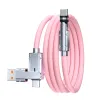 540 ° Obróć USB C do Kabel typu C PD 120W Wysuwane szybkie ładowanie ładowarka USB-C sznurek danych Xiaomi Samsung Huawei Kabel USB