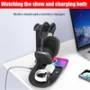 Chargeurs sans fil 4in1 casque support pour Airpods Max détachable casque support cintre sans fil chargeur pour IOS téléphone montre Bluetooth écouteur YQ240105