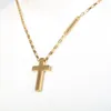 Pendant Necklaces Gothic Vintage Stainless Steel Cross Pendants For Women Men Crucifix Jesus Necklace Couple Statement Jewelry Gift