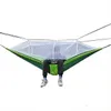 Automatic Quick-opening Mosquito Net Hammock Outdoor Camping Pole Hammock swing Anti-rollover Nylon Rocking Chair 260x140cm 240104