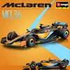 Bburago 1 43 #4 Lando Norris McLaren McL36 #3 Daniel Ricciardo Alloy Luxury Vehicle Diecast Car Model Toy 240104