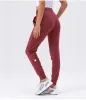 lu Womens Ready to Jogger Yoga Losse Negende Broek Trainer Excerise Sport Gym Hardlopen Joggingbroek Elastisch Hoge Taille Trekkoord