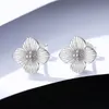 Retro Flower Stud Earrings S925 Sterling Silver Exquisite Flower Earrings European Women Fashion Earrings Valentine's Day Gift Wedding Party Exquisite Jewelry SPC