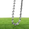 Coffee Bean Necklace and Bracelet Set High Quality Stainless Steel Mens Jewellry Two Colors Optional Hip Hop4625263