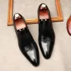 Echtes Leder Männer Brogue Business Hochzeit Bankett Casual Flache Vintage Handgemachte Oxford Schuhe Für Schwarz Y