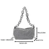 Abendtaschen Mode Diamant Kette Tasche für Frauen Trendy Solide Reißverschluss Weibliche Crossbody Unterarm Messenger Party Kupplungen