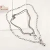 Pendentif Colliers Mode Coin Boule en métal Couches Hommes Femmes Punk Acier inoxydable Long Collier Hip Hop Bijoux Drop