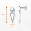 Studörhängen Ear Studs Triangle Geometrical Fine Jewerly For Women Winter Trendy Gift In 925 Sterling Silver