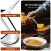 Spoons 2 Pcs Stainless Steel Asian Cooking Salad Soup Ladle Serving Korean