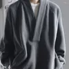 Men's Hoodies Large V-neck Sweater For Men Design Sense Niche Ruffian And Handsome Top Autumn Lazy Loose Fitting Long Sleeved Bottom