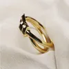 designer ring ladies rope knot ring luxury with diamonds fashion rings for women classic jewelry 18K gold plated rose wedding wholesale Jguw