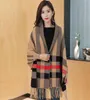 Zjzll 2021 Hela Knit Topps Classic Plaid Cloak Warm Custom Winter Capes Scarves Shawls Cashmere Pashmina Wraps Women Poncho Y17823976