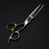 Professional Japan 440c steel 6 inch Bull head hair cutting scissors haircut thinning barber cut shears hairdressing 240105
