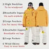 Uomo Tute da snowboard Inverno Impermeabile Uomo Tute da neve Montagna Maschile Set da sci Giacca da esterno Pantaloni Uomo Tute da neve Cargo Antivento 240104