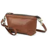 Contact'S Women CrossBag Outdoor Casual HandBag Retro Brown Woman Shoulder Bags Lady Clutches RFID Blocking Phone Bag 240104