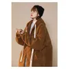 Veste polaire moelleuse pour femme, manteau d'hiver, Streetwear, Harajuku, fermeture éclair, couleur unie, grande taille 6XL, 150kg, 240104