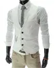 Coletes de vestido casual para homens fino ajuste masculino terno colete masculino gilet homme sem mangas formal jaqueta de negócios