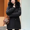 겨울 옷 여성 무거운 재킷 코트 여성 빈티지 옷 정장 대학 스타일 중간 길이 모델 240105