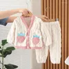 Kledingsets Puur katoenen kinderpyjamaset Baby Jongens Meisjes Nachtkleding Leuke Cartoon Homewear Kinderkleding voor peutermeisjes