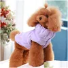 Dog Apparel Soft Warm Clothes Winter Padded Puppy Cat Coat Jacket For Small Medium Dogs Kitten Vest Pet Outfit Drop Delivery Home Gard Otkxi