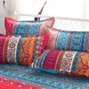 yi chu xin 3d bohemian bedding set queen size boho duvet cover set pillowcases 2/3pcsベッドセット240105