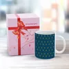 Tazze Design retrò Art Déco in blu oro bianco Tazza da caffè Ragazza Regalo Tè Tazza da latte Esagono Linea geometrica Motivo geometrico